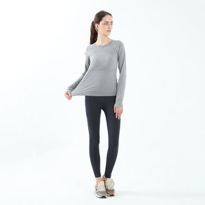 CRZ YOGA Womens Seamless Workout Long Sleeve Shirts Quick Dry Gym Athletic Tops Breathable Running Yoga T-Shirts