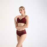 Seamless Lingerie Sets Scallop Trim Wireless Bralettes No Show Bra and Panty Sets Matching Underwear