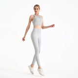 Womens Workout Sets 2 Piece Seamless Square Neck Sports Bra Padded Butt Lifting Leggings High Waist Yoga Gym Outfits