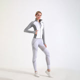 3 Piece Workout Sets for Women–Seamless Workout Sets with Jacket, Sports Bra & High-Waisted Leggings Women’s Gym Set