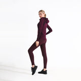 3 Piece Workout Sets for Women–Seamless Workout Sets with Jacket, Sports Bra & High-Waisted Leggings Women’s Gym Set